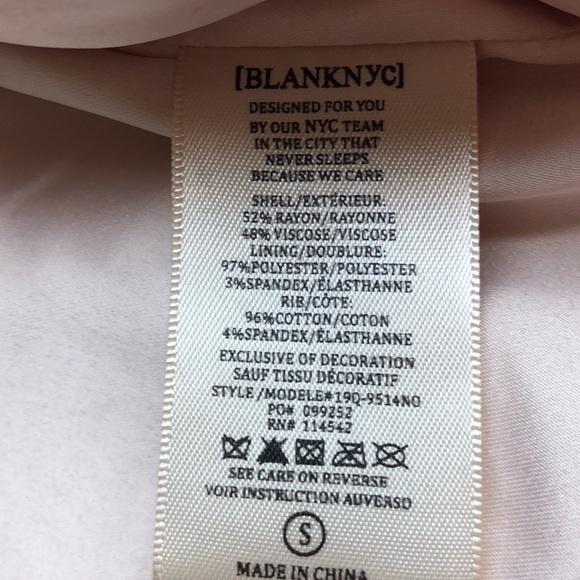 BLANK NYC Ladys Bomber Jacket Size S Blue and Pink Colored Roses Embroidered NWT - Picture 13 of 15